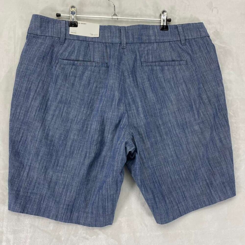 LOFT Women´s Bermuda Short Petite Blue Cotton Spandex Pockets Sz 14P - Picture 3 of 10